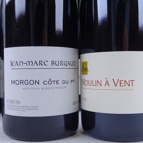 662 - 6 bottles of Beaujolais Cru wine, 2 x 2011 Jean-Marc Burgaud, Morgon, Cote du Py, 4 x 2015 Olivier M... 