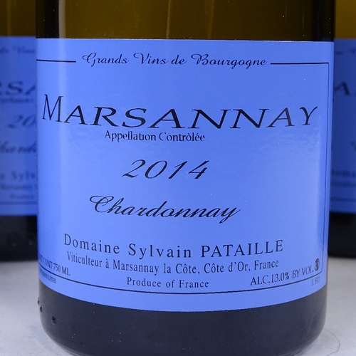 663 - 6 bottles of white Burgundy chardonnay wine, 6 x 2014 Sylvain Pataille, Marsannay, 75cl