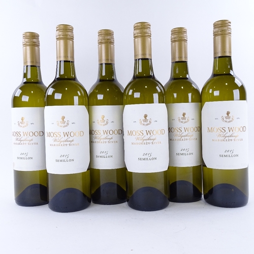 666 - 6 bottles of Western Australian, Semillon wine, 		2015 Moss Wood, Semillon, Margaret River, 75cl