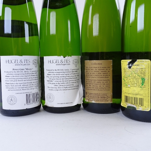 670 - 5 mixed bottles of French, Alsatian wine, 1 x 2005 Kuentz-Bas, Riesling, 1 x 2005 Hugel, Muscat, Tra... 