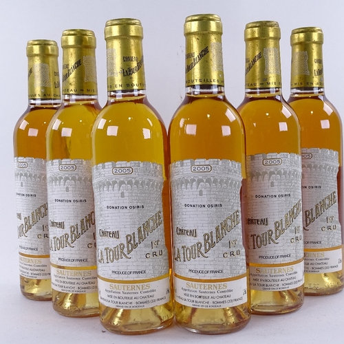 676 - 6 half bottles of Sauternes, desert wine, 2005 Chateau la Tour Blanche, Sauternes, 37.5cl