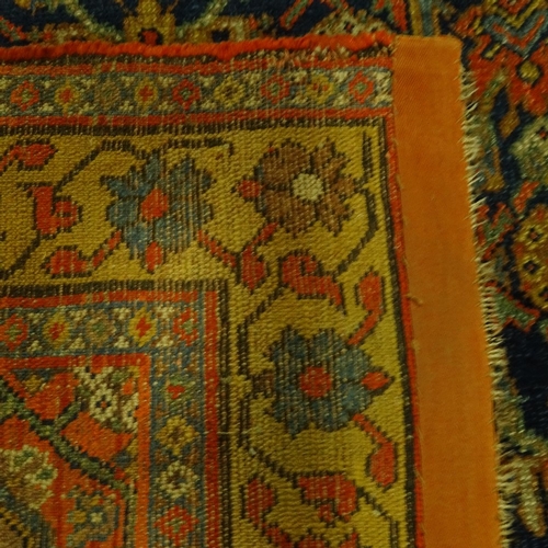 289 - A Caucasian handmade geometric design rug, 274cm x 133cm.