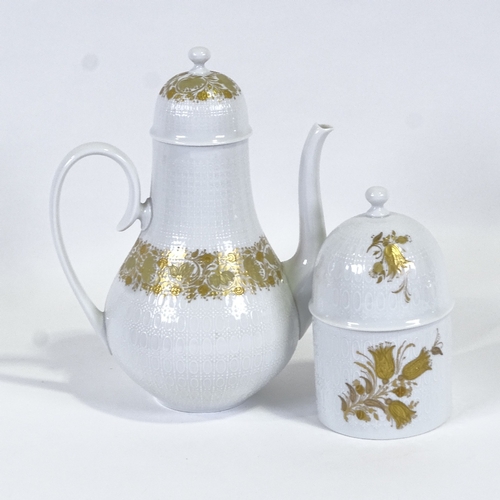 578 - Bjorn Winblad  Studio Line Romanze series coffee pot and sugar pot for Rosenthal, coffee pot height ... 