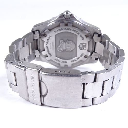 1012 - TAG HEUER - a stainless steel Aquaracer Professional 300M quartz wristwatch, ref. WAB1111, silvered ... 