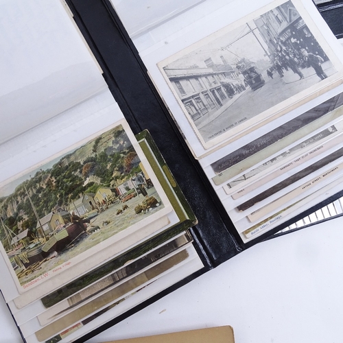 599 - 2 albums of advertising and topographical postcards, and a Carreras slip-in cigarette card album (3 ... 