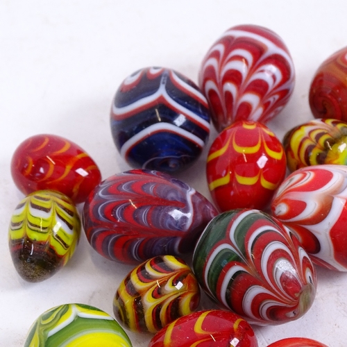 182 - A group of Venetian coloured glass eggs, largest length 3cm (boxful)