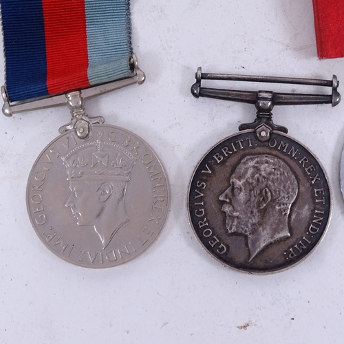 234 - A First World War medal to 472 Pte F W Sparks of East Kent Regiment, 3 unnamed Second World War meda... 