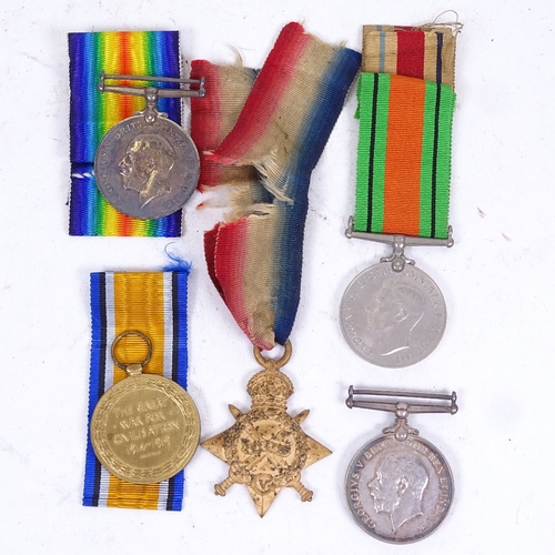 249 - A First World War medal duo to 2853 Pte W Harman of Royal Sussex Regiment, a cased First World War d... 