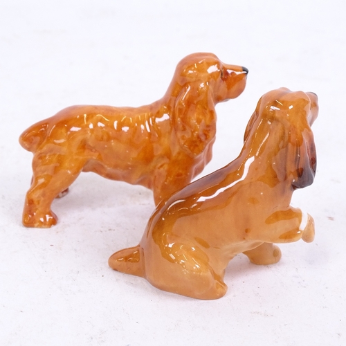 266 - A Royal Worcester Cocker Spaniel dog, model no. 2944, and a Royal Doulton Spaniel, height 6cm (2)