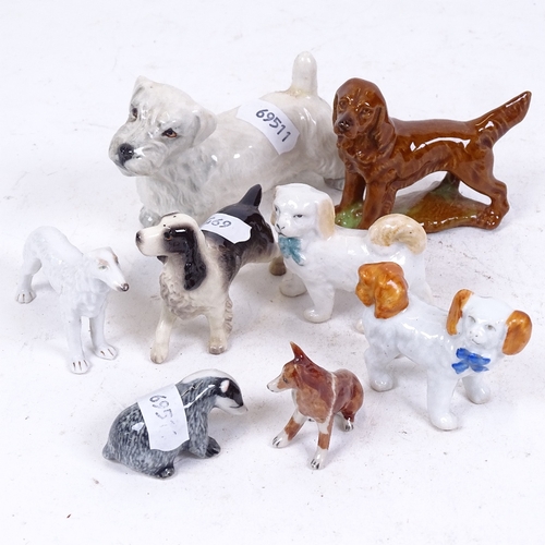 270 - A group of miniature ceramic animals, largest length 10cm (8)