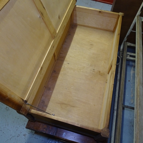 1951 - 2 panelled pine under bed storage cabinets