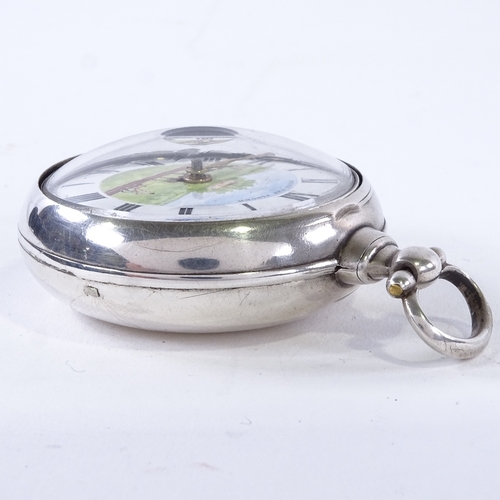 1002 - A mid-19th century silver pair-cased open-face key-wind Verge pocket watch, by Thomas Esther of Morp... 