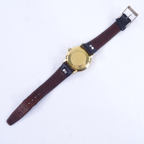 1012 - TISSOT- a Vintage gold plated Visodate Seastar Seven mechanical wristwatch, brushed silvered dial wi... 