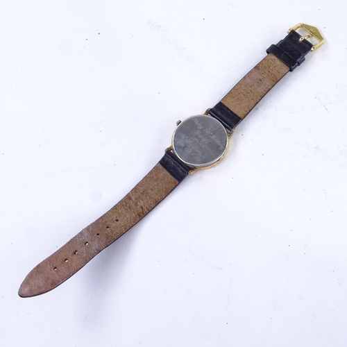 1049 - LONGINES - a Vintage gold plated stainless steel Presence quartz wristwatch, ref. 6801 10 156, white... 