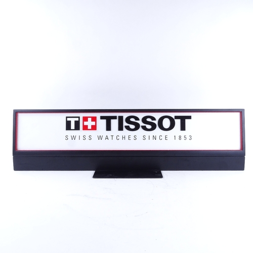 1052 - A modern Tissot watch shop advertising sign, length 72cm, height 19cm