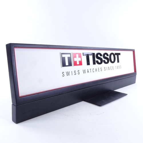 1052 - A modern Tissot watch shop advertising sign, length 72cm, height 19cm