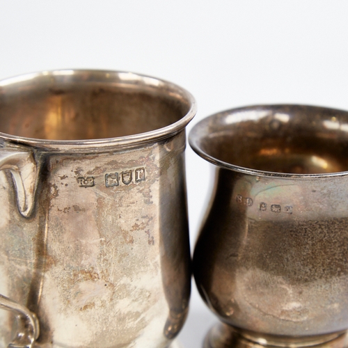 1214 - 2 George V silver christening tankards, examples by Robert Pringle & Sons, and William Suckling Ltd,... 