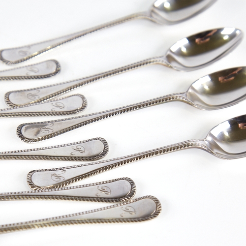 1248 - A set of 9 George V silver teaspoons, by Joseph Rodgers & Sons Ltd, hallmarks Sheffield 1929, length... 