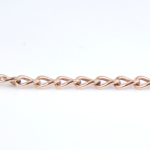 1281 - An early 20th century 9ct gold curb link bracelet, with dog clip, bracelet length 21cm, 14.5g