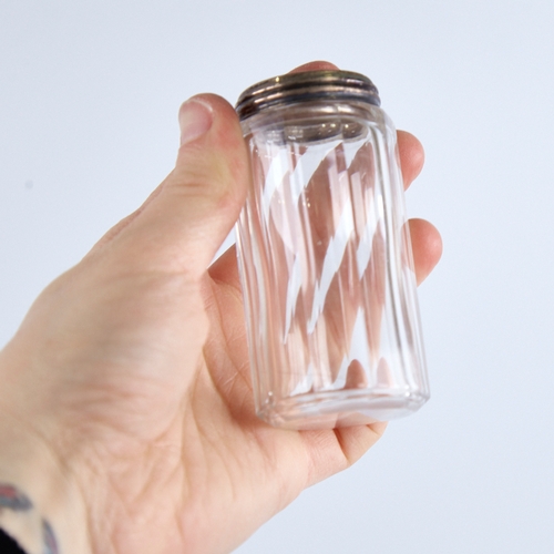 1283 - A group of 19th/20th century silver-topped glass dressing table jars, largest height 10.5cm (10)