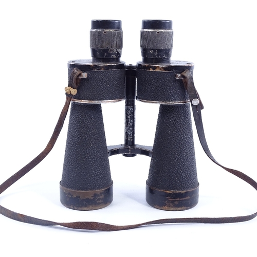 247 - A pair of German Second World War Period military binoculars, 7x50, with military crest