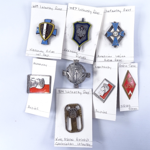 262 - A group of Polish military enamel badges (8)