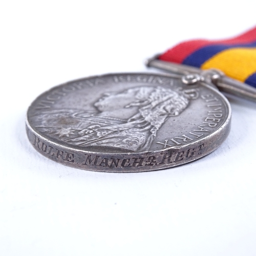 280 - A Queen's South Africa medal awarded to 8340 Pte W Rolfe Manchester Regiment, ghost dates