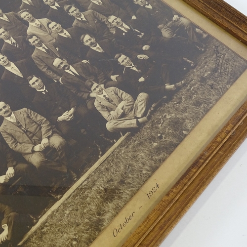 198 - RAILWAY INTEREST - photograph of the GWR Loco K Shop Welding Gang, October 1924, framed, overall fra... 