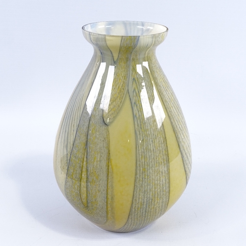 201 - A Czechoslovakian coloured Studio glass vase, circa 1960s, height 20cm, unsigned