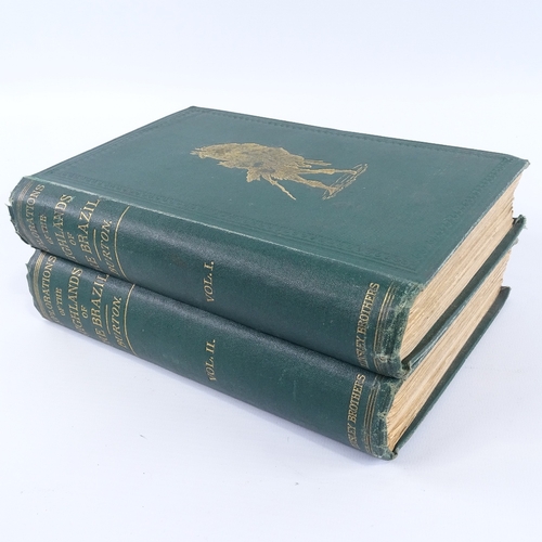 221 - Explorations Of The Highlands Of The Brazil, by Richard Burton, 1869 First Edition published in 2 vo... 