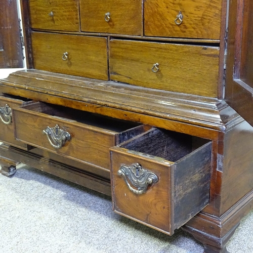 310 - A Georgian mahogany collector's cabinet of small size, with 2 fielded arch panelled doors enclosing ... 