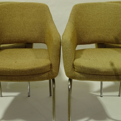 2064 - EERO SAARINEN, FOR KNOLL, set of 4 mid-century 1950's Executive armchairs, H 83cm.