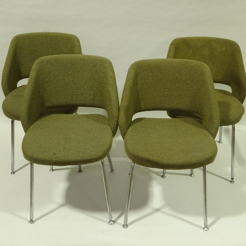 2065 - EERO SAARINEN FOR KNOLL, set of 4 No 72 chairs, H75cm W80cm.