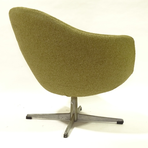 2135 - EERO SAARINEN (1910-61), swivel chair on aluminium star base, height 70cm.