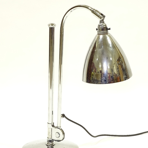 2137 - DUDLEY BEST (1892-1984) FOR BEST & LLOYD, BRITISH, a 1930s' Bestlite BL1 chromed table lamp, makers ... 