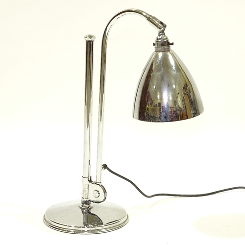 2137 - DUDLEY BEST (1892-1984) FOR BEST & LLOYD, BRITISH, a 1930s' Bestlite BL1 chromed table lamp, makers ... 