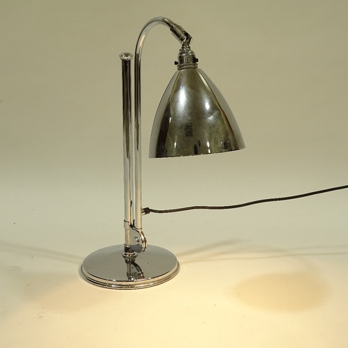 2137 - DUDLEY BEST (1892-1984) FOR BEST & LLOYD, BRITISH, a 1930s' Bestlite BL1 chromed table lamp, makers ... 