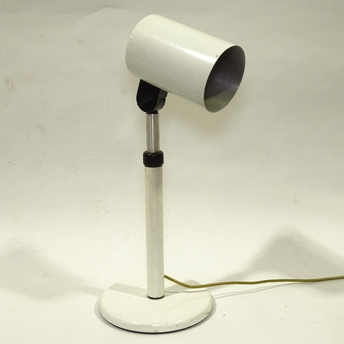 2164 - STUDIO FPM, table / desk lamp, 1970s' white coated metal with moulded makers mark, height 60cm.