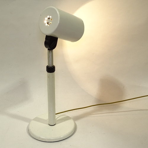 2164 - STUDIO FPM, table / desk lamp, 1970s' white coated metal with moulded makers mark, height 60cm.