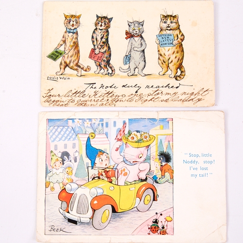 157 - Enid Blyton signed Noddy postcard, hand written correspondence about a printing error, together with... 