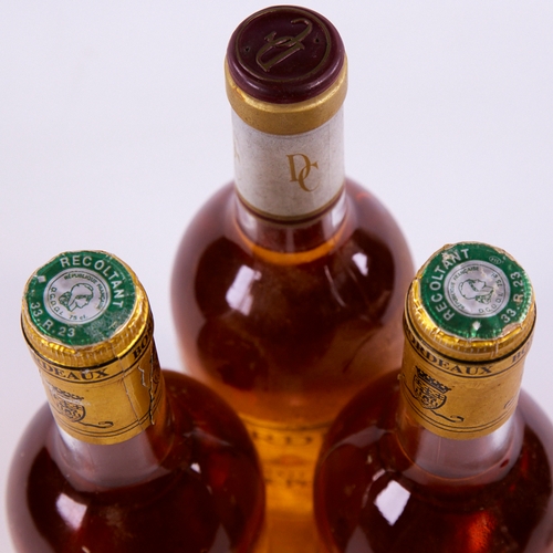 200 - 3 bottles of dessert wine, 1 bottle Cordier, 1988 Chateau Lafaurie-Peyraguey, Sauternes, 2 bottles C... 