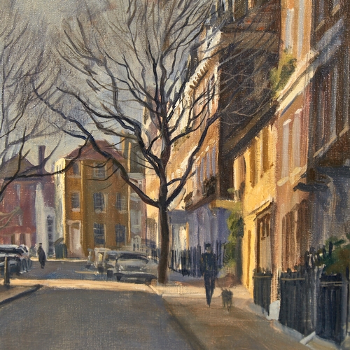 2752 - Julian Barrow, oil on canvas, Cheyne Row Chelsea, signed, 15