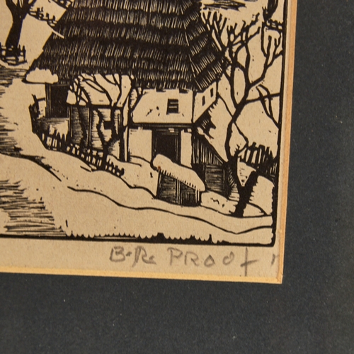 2768 - Bernard Rice, wood engraving, Bosnia 1926, signed with initials, image 5