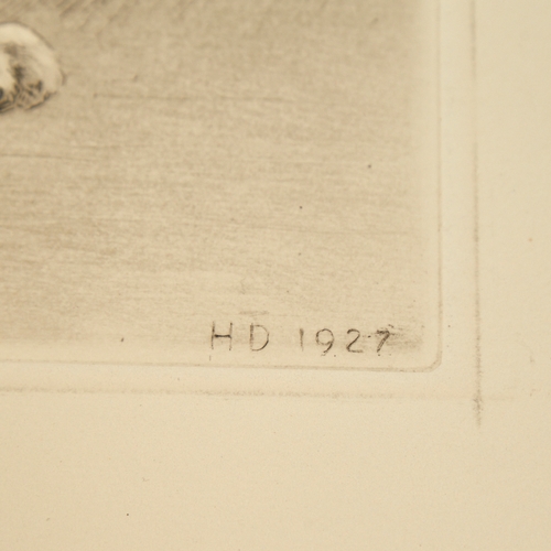 2772 - Herbert Dicksee, etching, Dandie pup, signed in the plate with date 1927, plate size 9.5