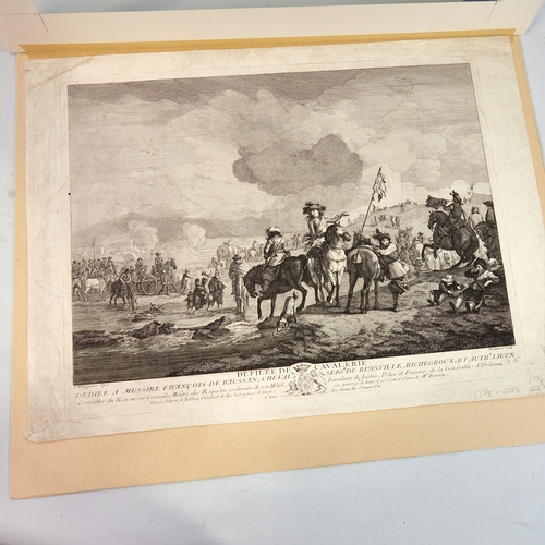 2778 - Beaumont after Wouwerman, 18th century engraving, Defilee De Cavalerie, image 12