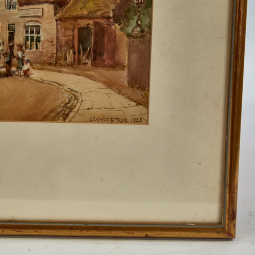 2786 - Francis Tighe, watercolour, Landgate Rye, signed and dated 1928, 10