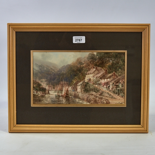 2787 - W H Sweet, watercolour, West Country harbour, signed, 6.5