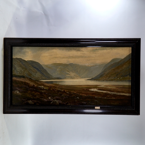 2791 - George Melvin Rennie, oil on canvas, stags in Highland landscape, signed, 16