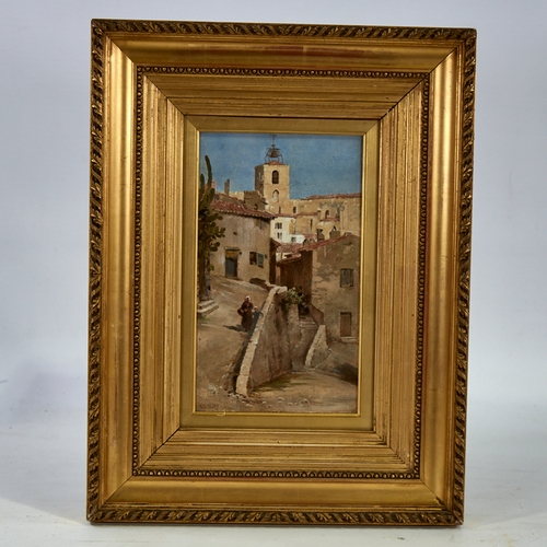 2794 - Edward Henry Fahey (1844 - 1907), oil on panel, Continental village scene, signed and dated 1889, 9