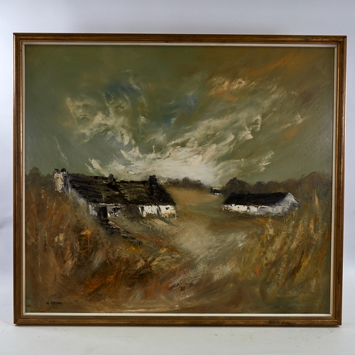 2798 - George Spence, oil on board, old farmhouse Perthshire, signed, 27